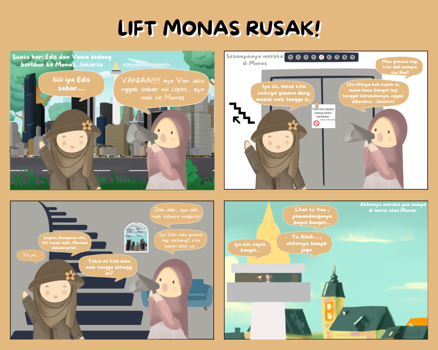 Anekdot: Lift Monas Rusak!!